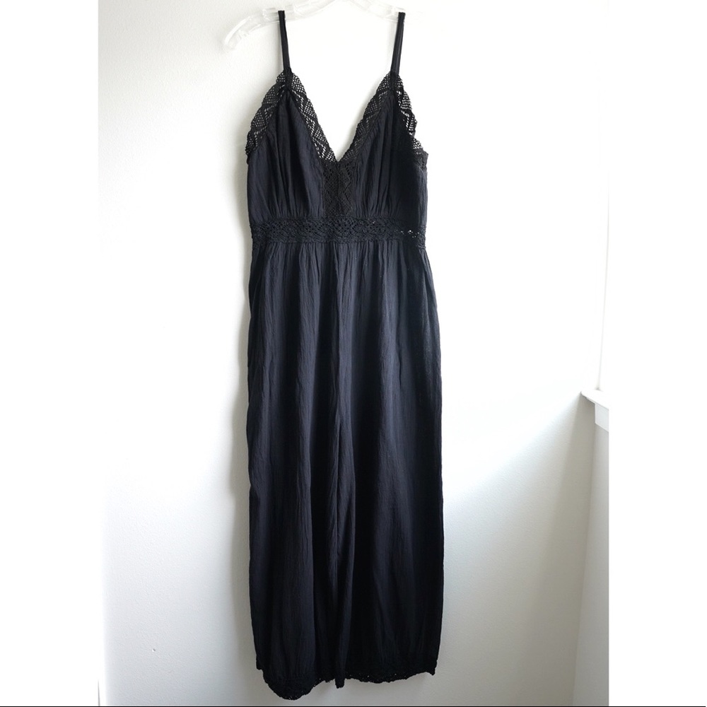 La Troupe Tulum Black Cotton Gauze jumpsuit. Size 2 (Medium)